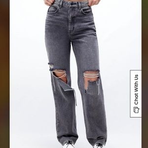 Brand New PacSun Washed Black Ripped ‘90s Boyfriend Jeans